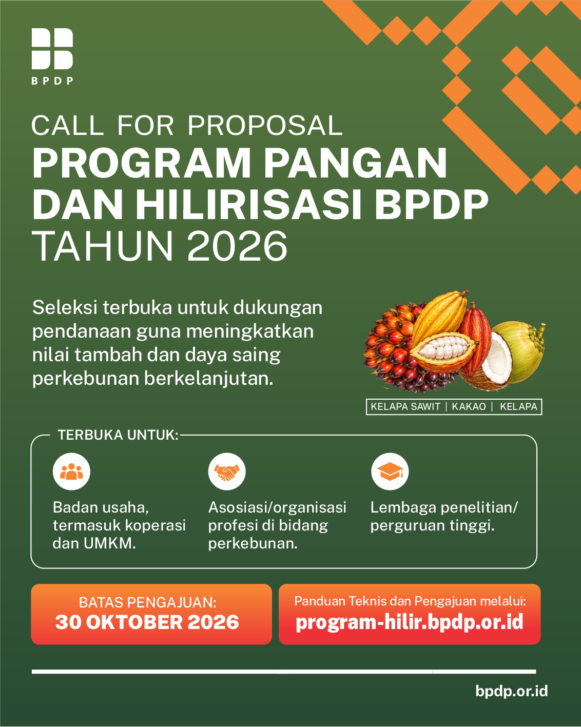 Poster pengumuman BPDP